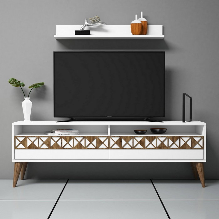 Hanah Home Mueble para TV Line - Blanco